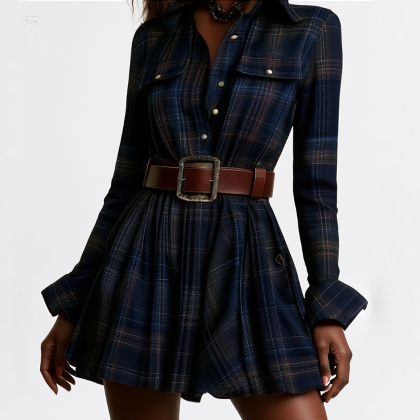 YVONNE | ROBE MINI VINTAGE + CEINTURE OFFERT