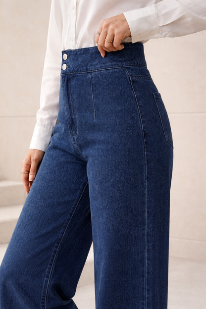 PANTALON AUDRIE – JEANS TAILLE HAUTE CHIC PRINTEMPS