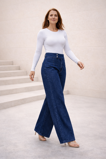 PANTALON AUDRIE – JEANS TAILLE HAUTE CHIC PRINTEMPS